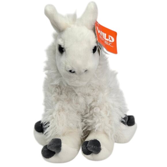 Wild Republic White Llama Sitting Zoo Realistic Stuffed Animal Plush Toy 12" - Picture 3 of 8